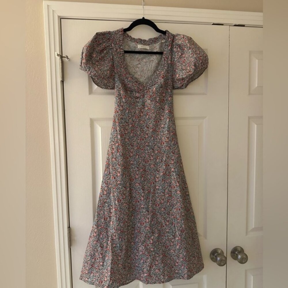 Doen Drew Dress White Petit Jardin Floral XS